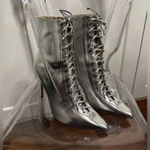 schutz boots (silver 8.5)